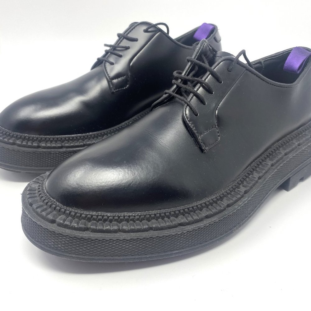 EYTYS Men's Alexis Derby Shoes  US9 /  Black Leather Lace Up Chunky Platform Y2K